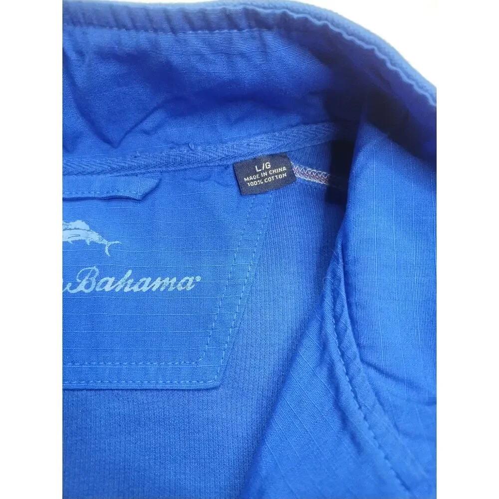 Tommy Bahama Supima 1/4 Zip Pullover Blue Islandzone Men’s Large